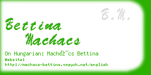 bettina machacs business card